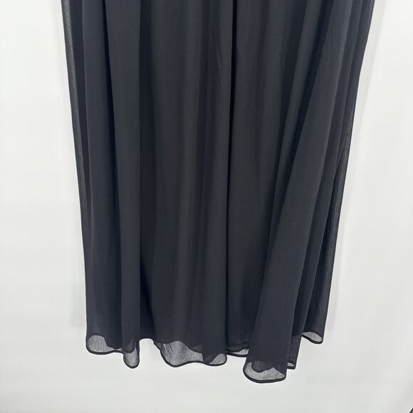 Belle Gray by Lisa Rinna Black Foldover Long Maxi Skirt Size Medium Y2k - Picture 9 of 10